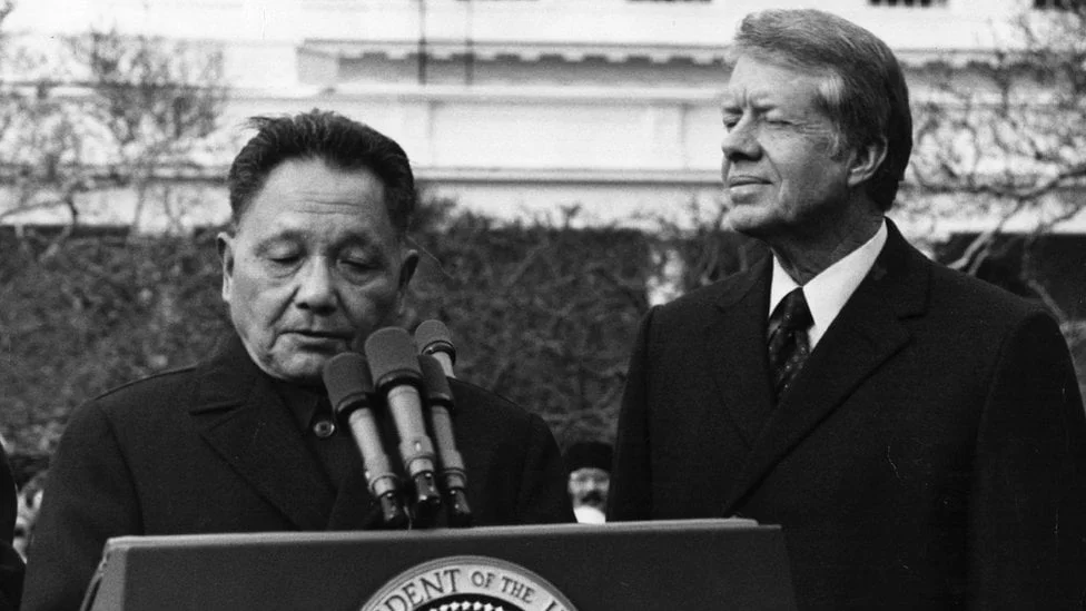 1979年，邓小平访美，与时任美国总统卡特在白宫会晤。| GETTY IMAGES