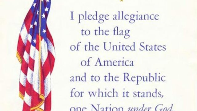 The Pledge of Allegiance. United States Government Publishing Office via Wikimedia Commons